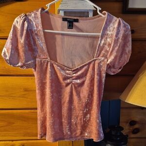 $5 DEAL! Forever 21 Pink Velvet Women's Top. MUST BUNDLE